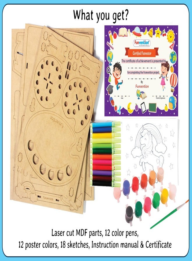 Funvention DIY Junior Art Gallery Paint Art & Craft Kit, Construction Activity Toys for Kids 3+ Years, Fun Learning Educational Best Birthday Gift - Image 3